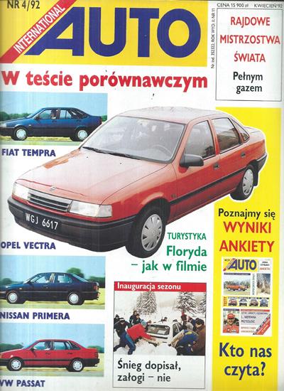 Auto International numer 4/1992 okładka